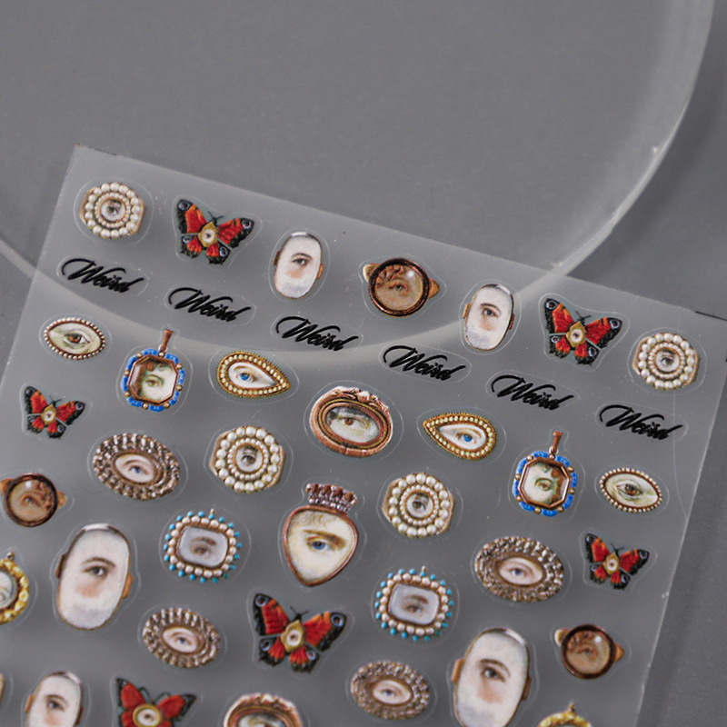 1pcs 5D Embossed Halloween Mix - Nail Art Xmas recension och pris