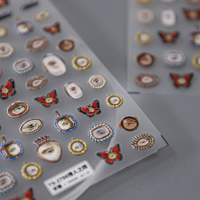 1pcs 5D Embossed Halloween Mix - Nail Art Xmas recension och pris