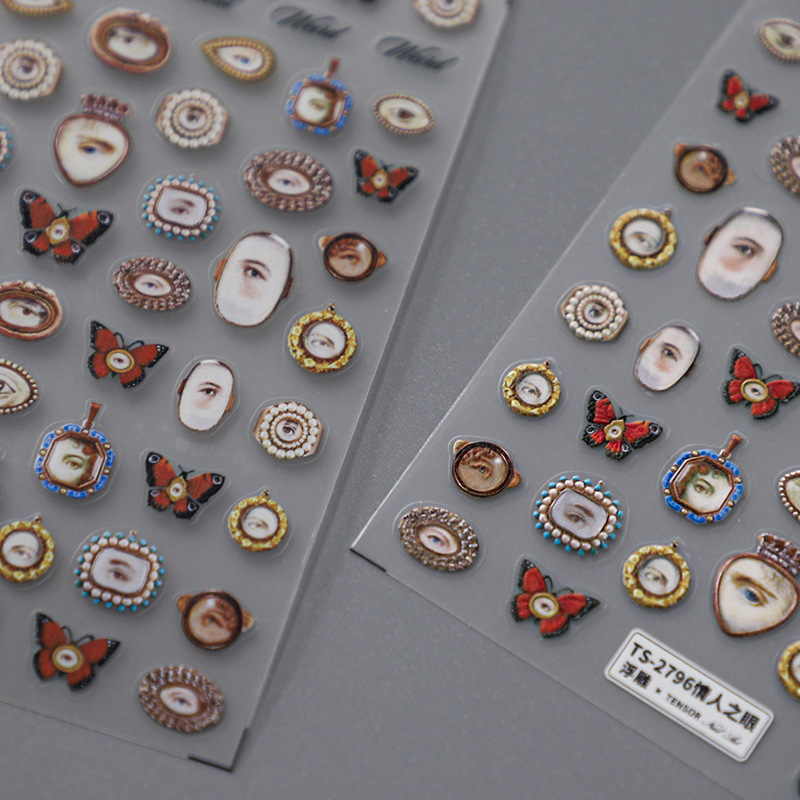 1pcs 5D Embossed Halloween Mix - Nail Art Xmas recension och pris