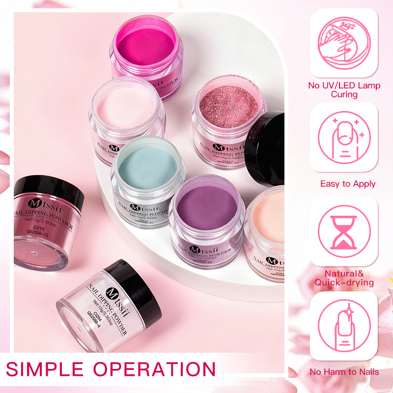 10PCS/Set Dip Nails Powder Kit - Dip Powder Nail recension och pris