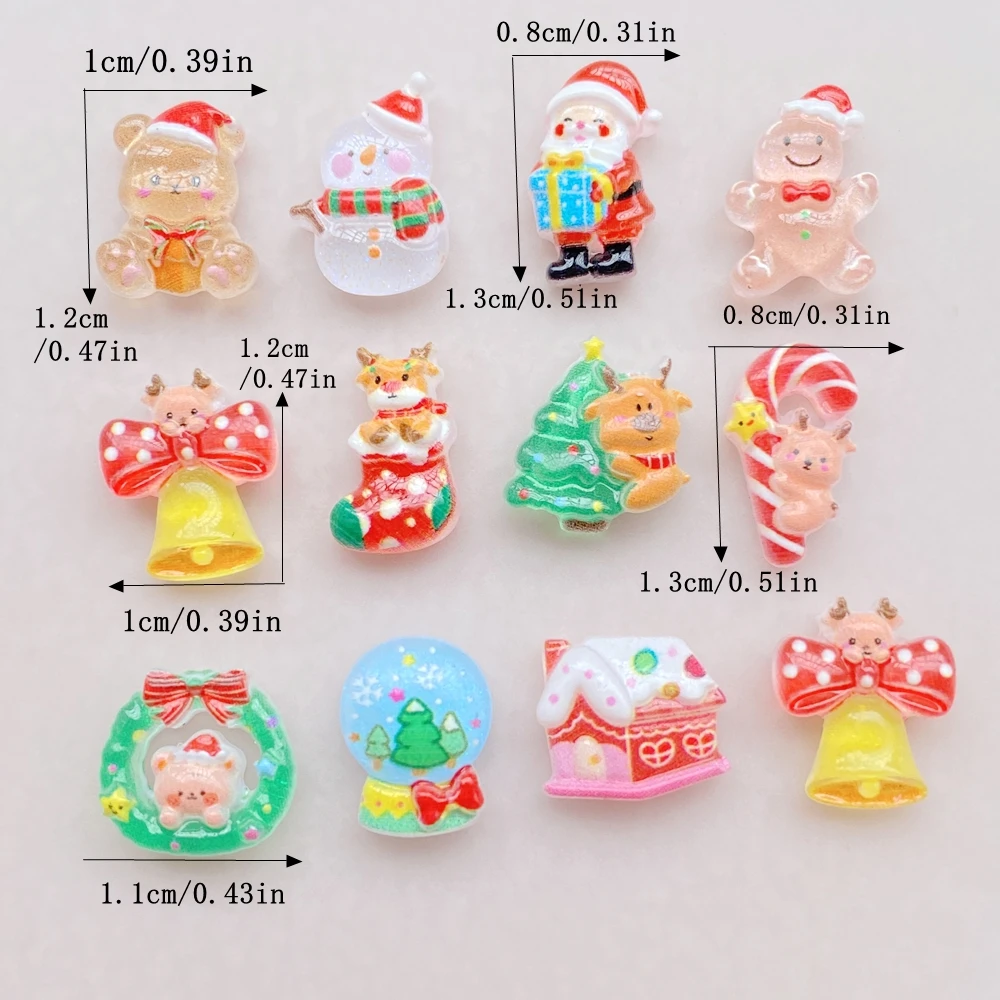 50pcs Resin Mini Cartoon Chris - Nail Art Xmas recension och pris