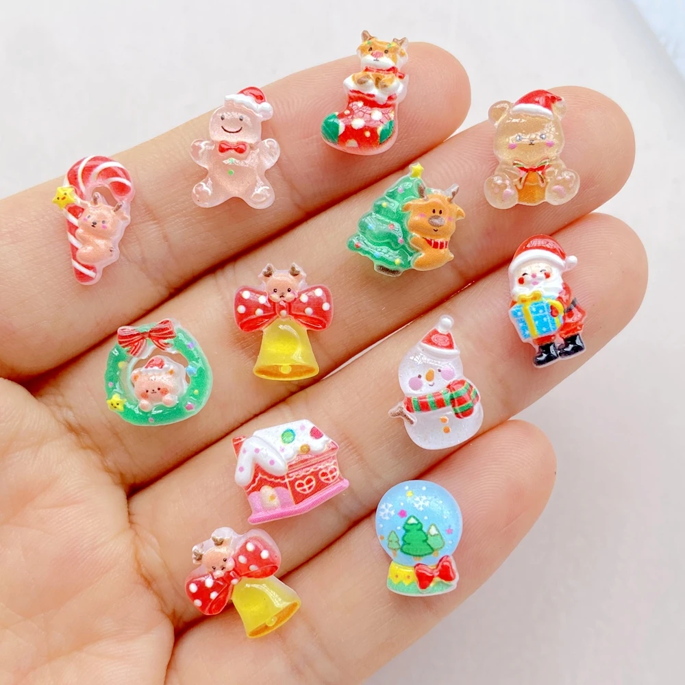 50pcs Resin Mini Cartoon Chris - Nail Art Xmas recension och pris