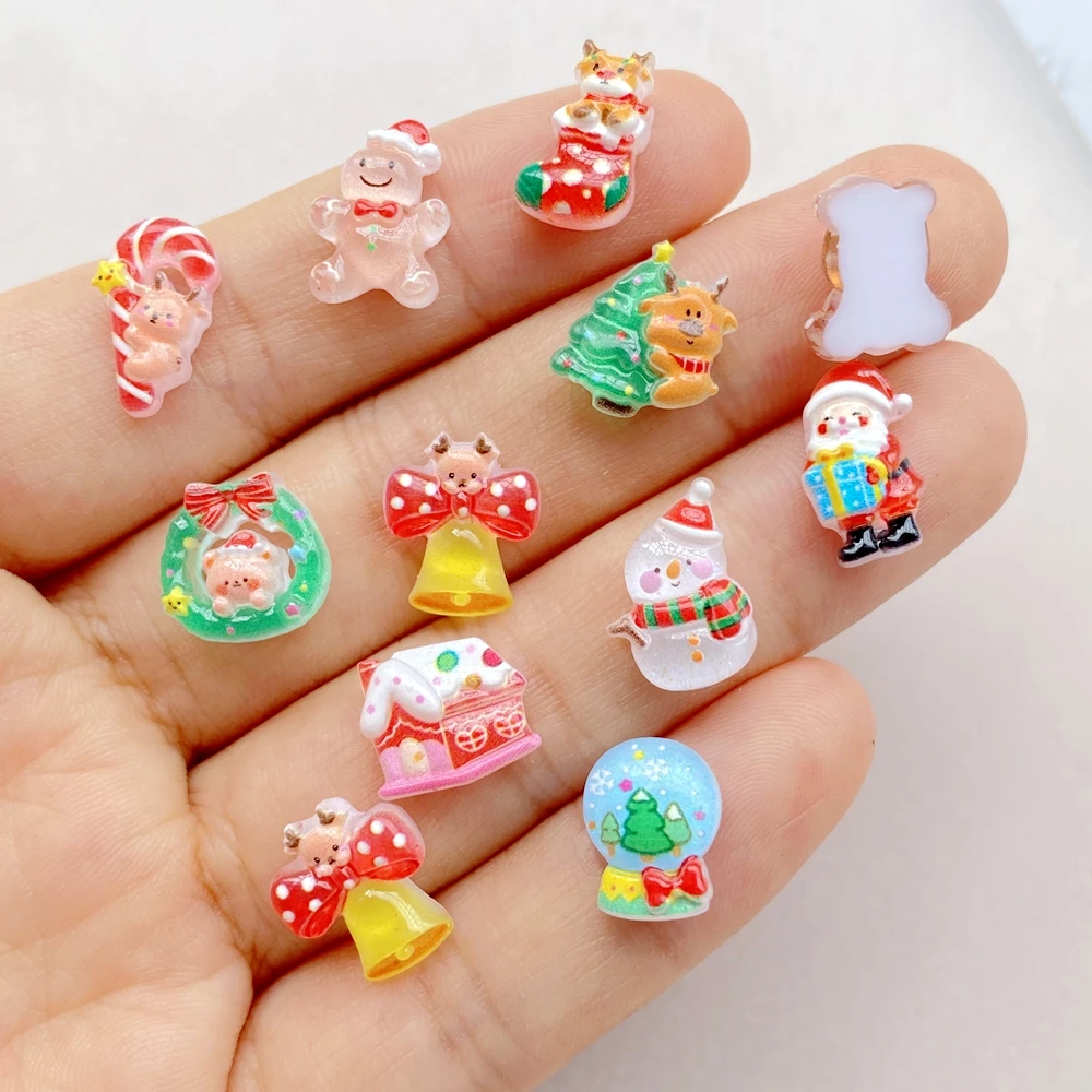50pcs Resin Mini Cartoon Chris - Nail Art Xmas recension och pris