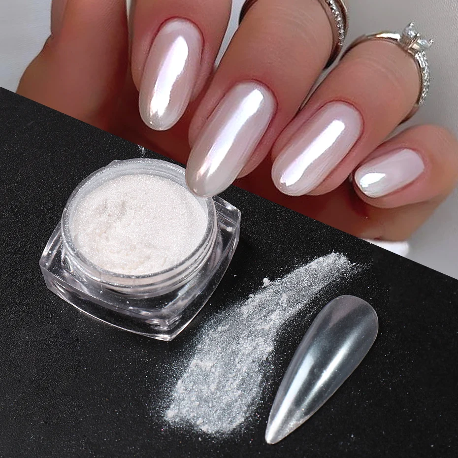 White Pearl Mirror Moonlight N - Dip Powder Nail recension och pris