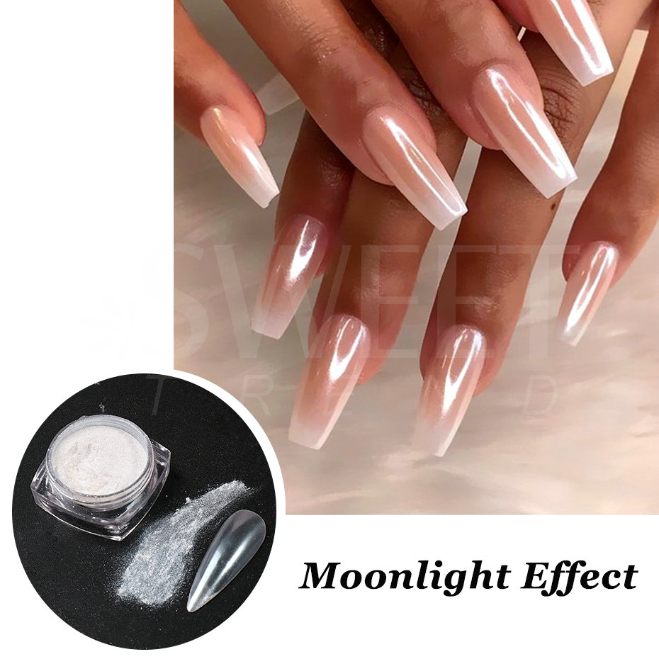 White Pearl Mirror Moonlight N - Dip Powder Nail recension och pris