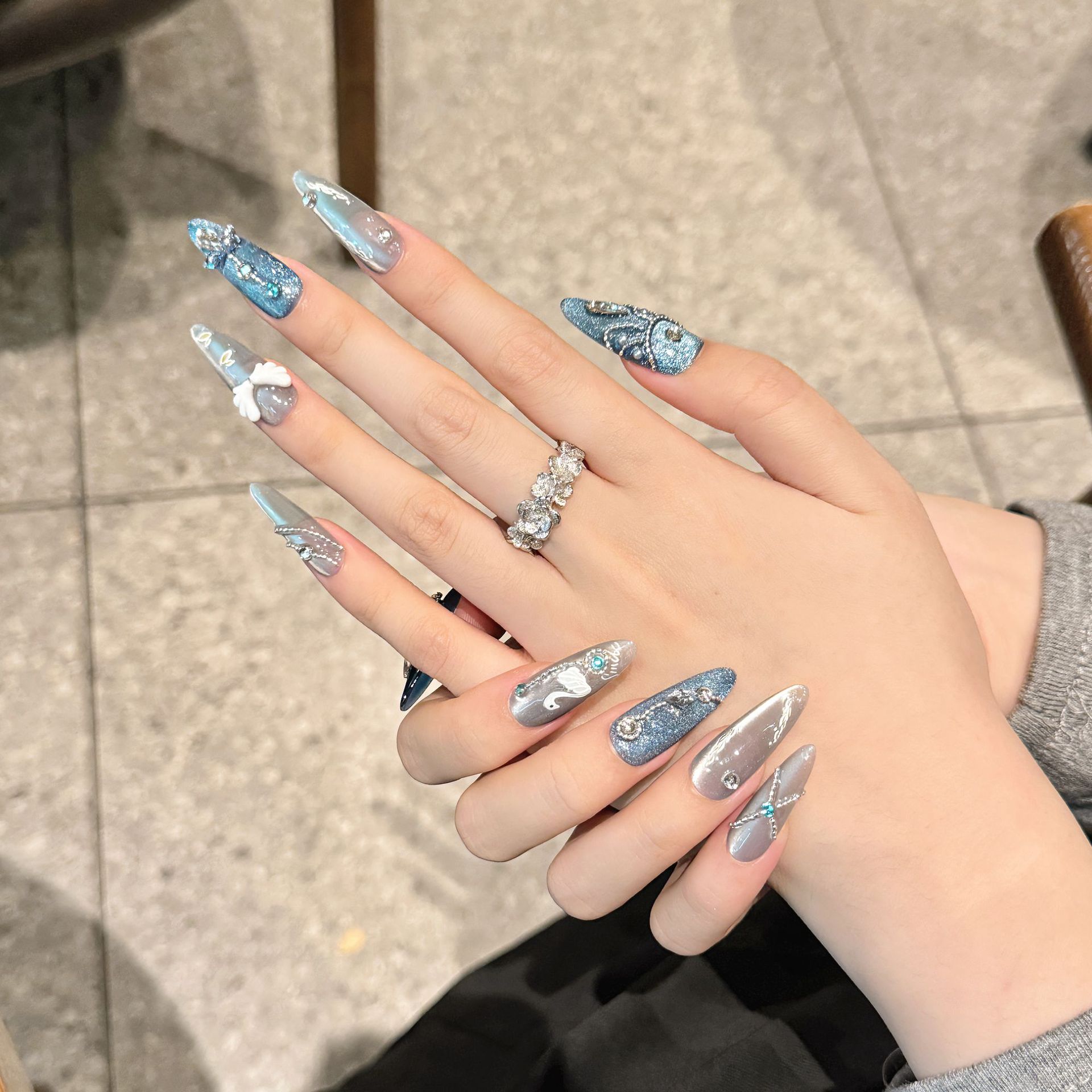 10Pcs White Swan Handmade Fals - Nail Art Gliter recension och pris