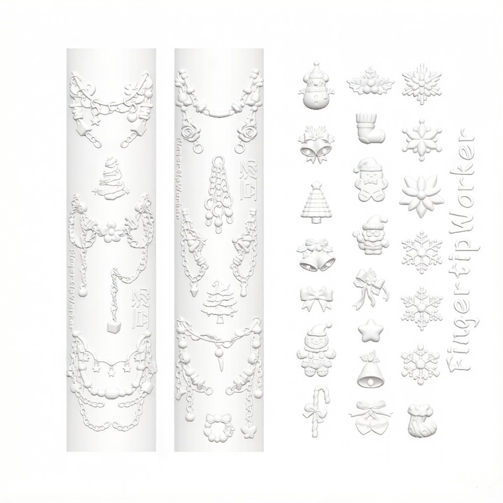 Christmas 3D Silicone Mold for - Nail Art Xmas recension och pris