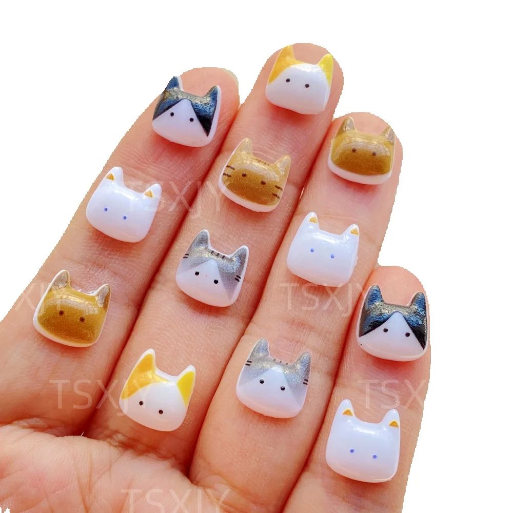 50pcs Cute Mini Cartoon Animal - Nail Art Xmas recension och pris