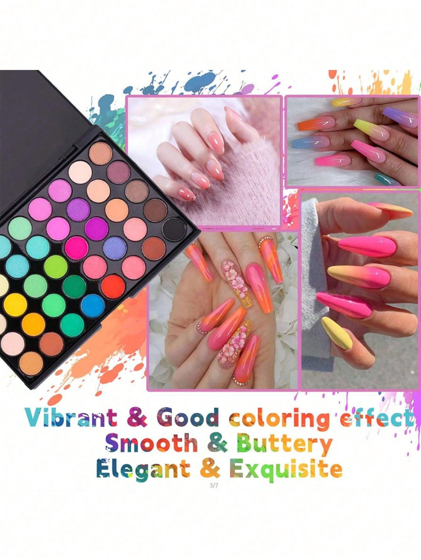 Nail Art Pigment Powder Palett - Dip Powder Nail recension och pris
