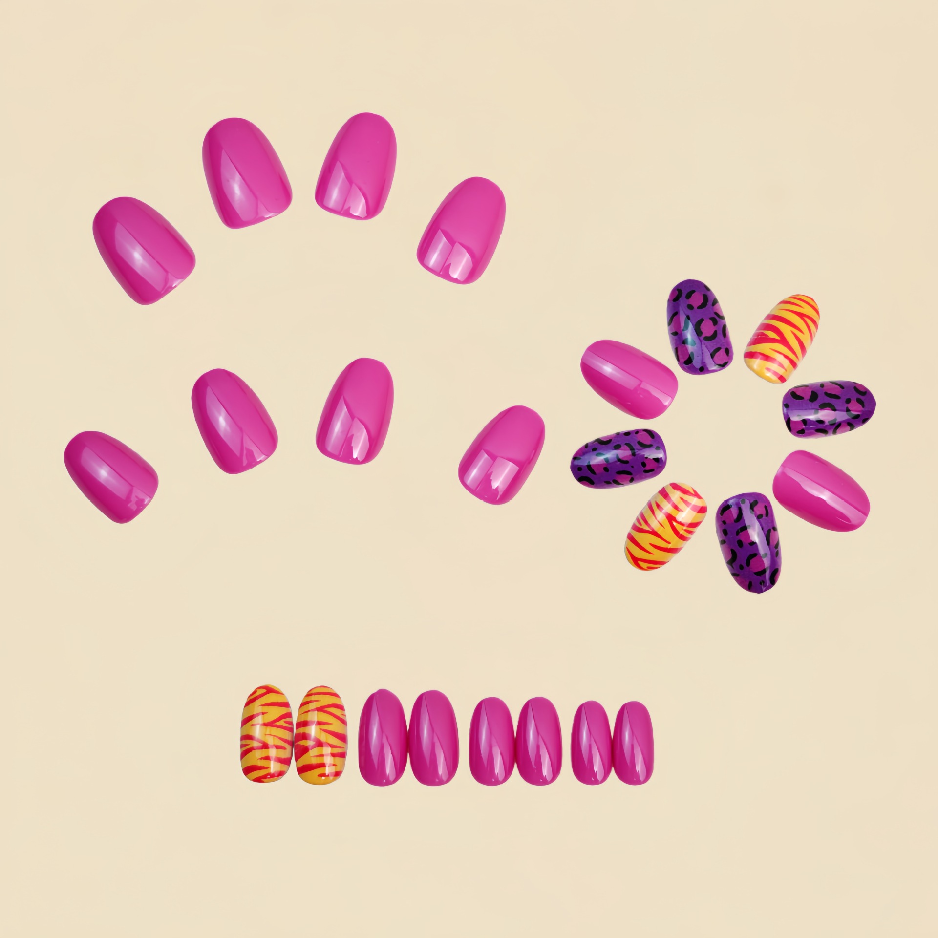 Short long fake nails for wome - Nail Art Gliter recension och pris