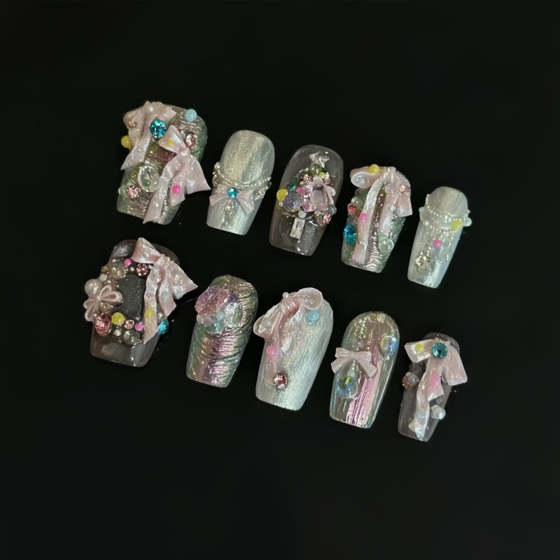 A Nail Art Mold with Ribbon Bo - Nail Art Elegant recension och pris