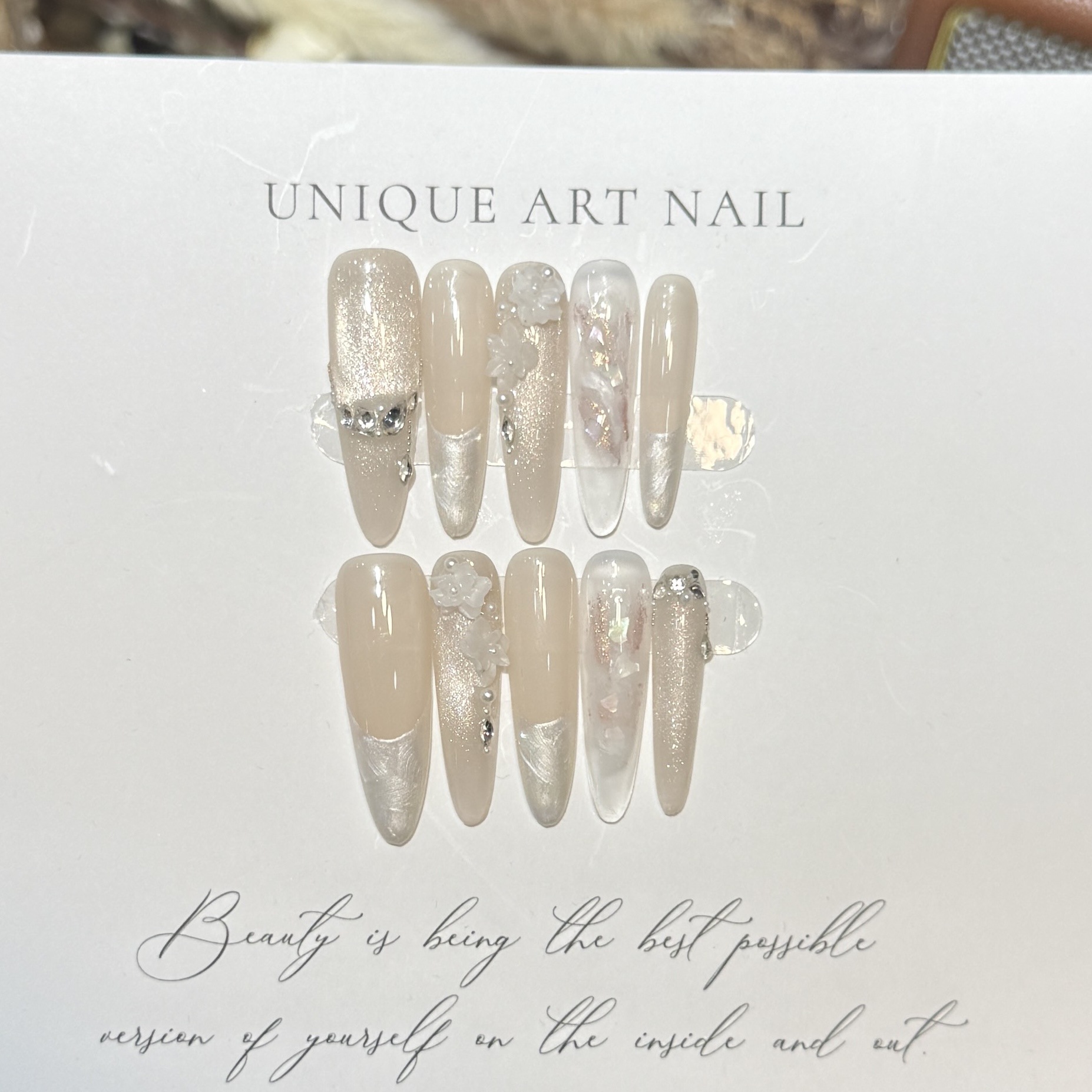 Press On Nails 10PCS Purple Fa - Nail Art Gliter recension och pris