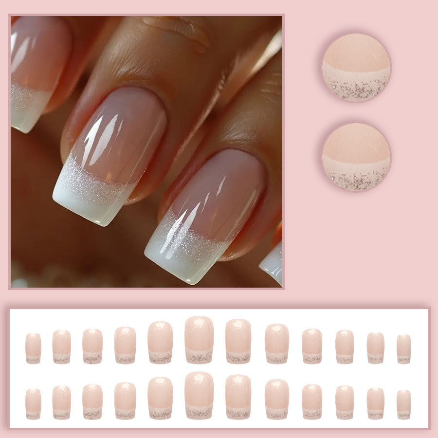 24pcs/set Medium Square fake n - Nail Art Gliter recension och pris