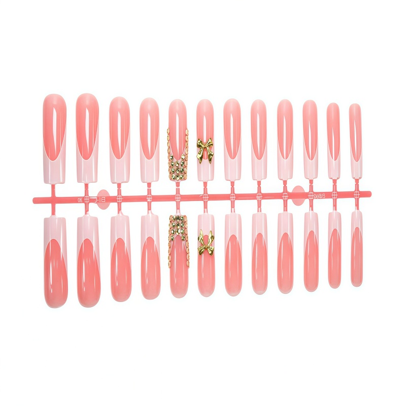 24PCS nail kit featuring a gol - Nail Art Elegant recension och pris