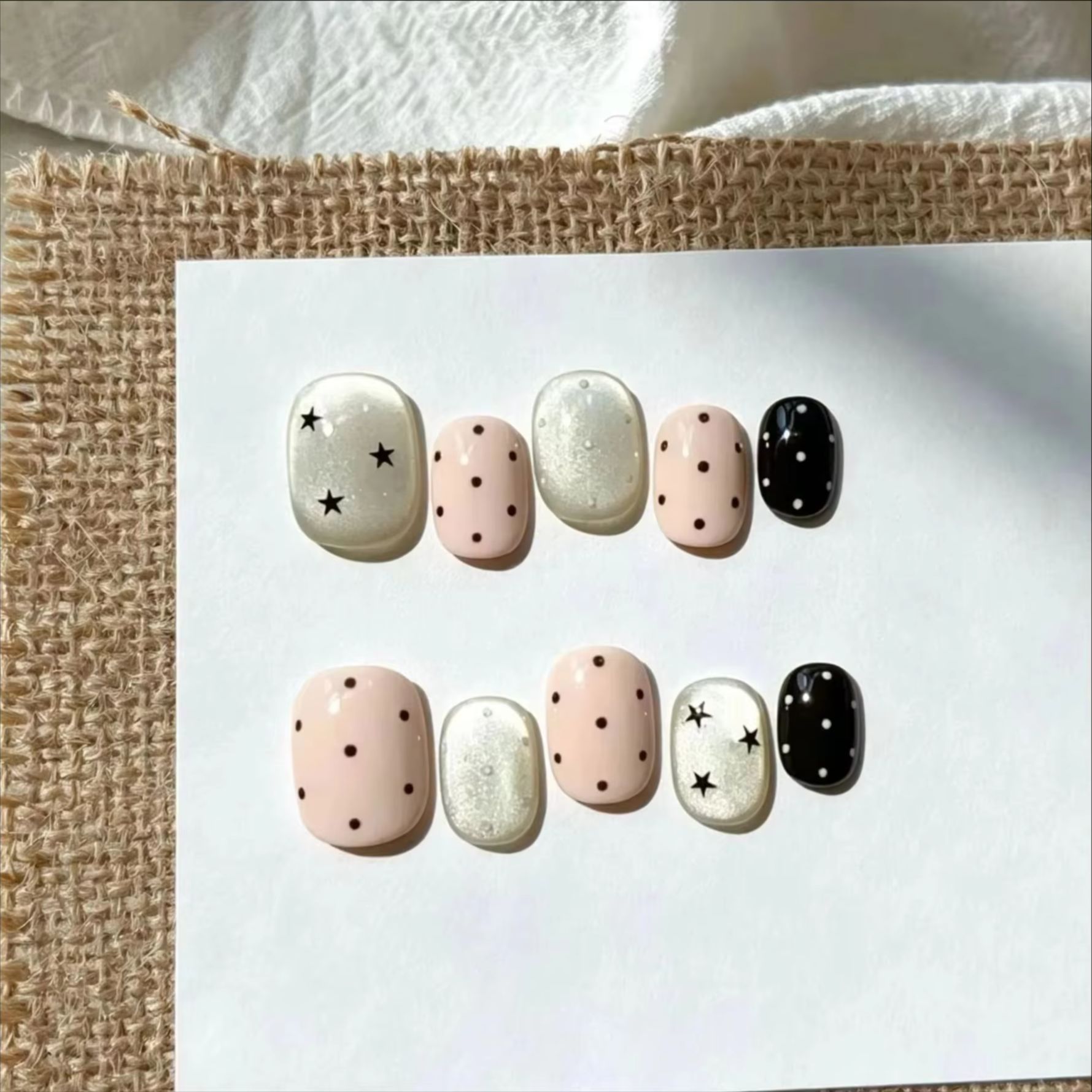 10Pcs Y2K Hot Girl Short Squar - Nail Art Gliter recension och pris