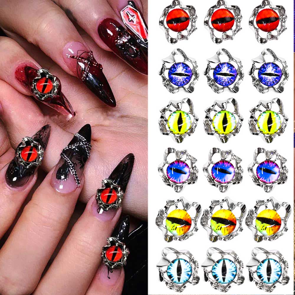 Aolly Y2K Devil Eye Nail Charm - Nail Art Xmas recension och pris