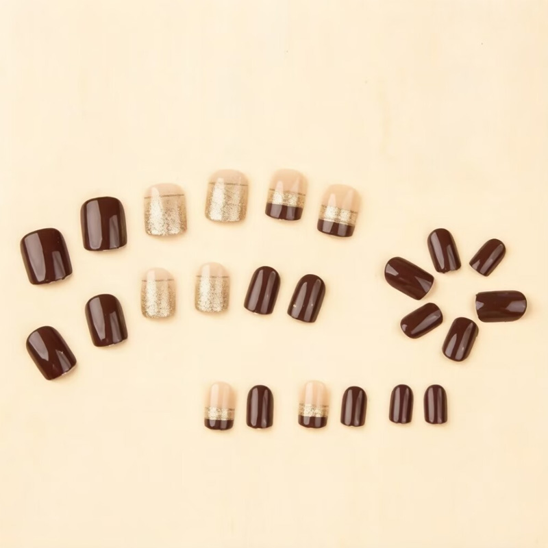 Short Square fake nails for wo - Nail Art Gliter recension och pris