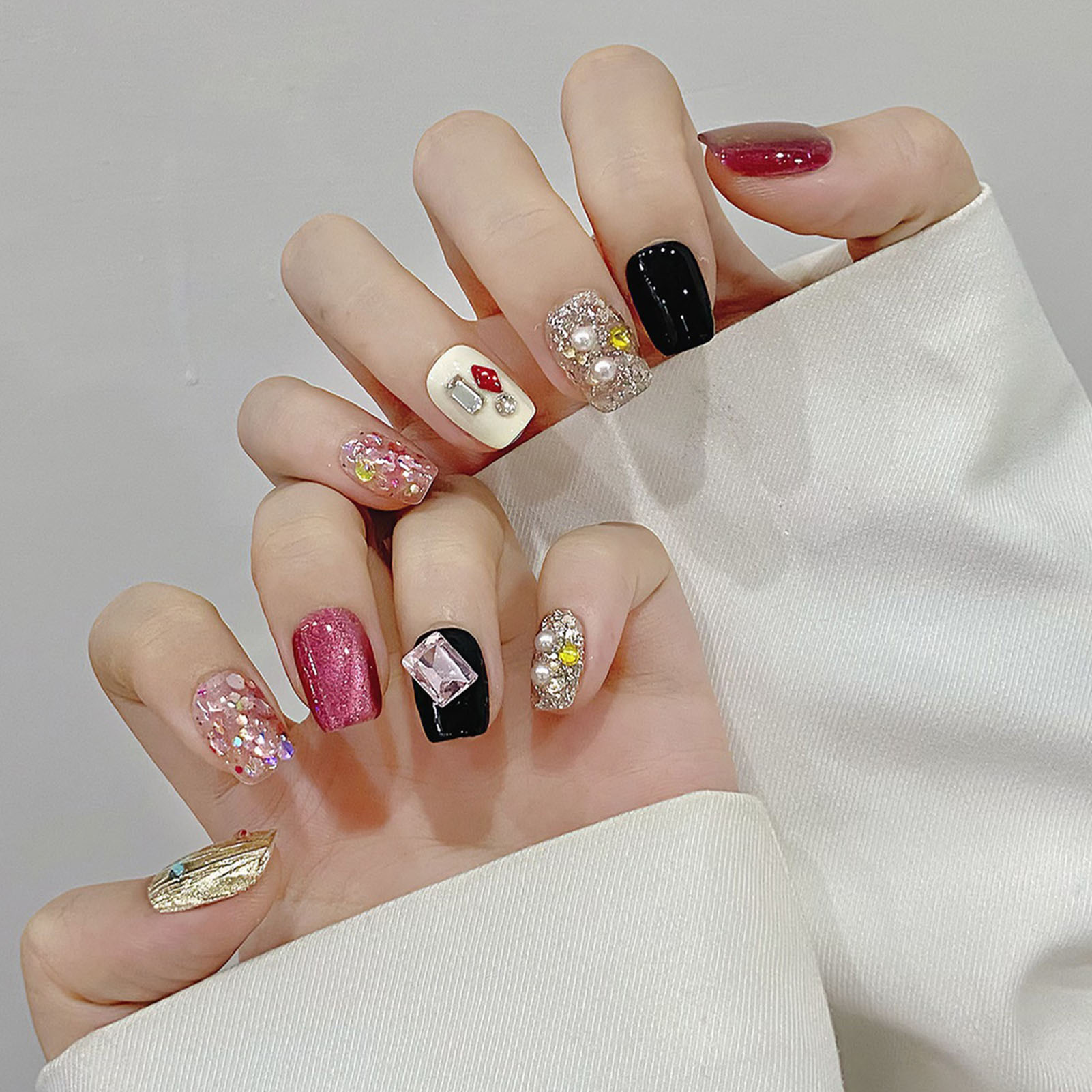 Handmade Press on Nails Glitte - Nail Art Gliter recension och pris