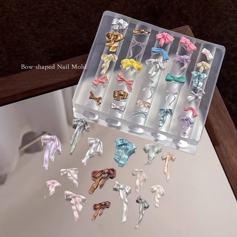 A Nail Art Mold with Ribbon Bo - Nail Art Elegant recension och pris