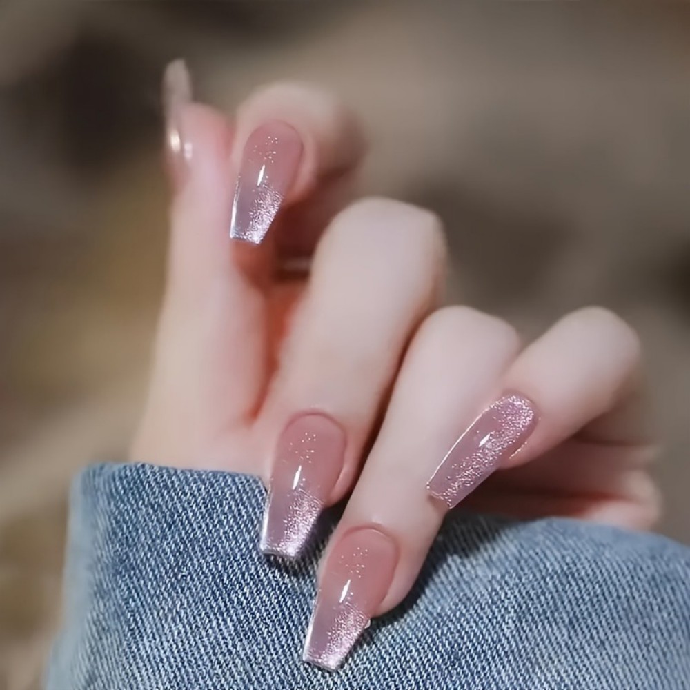 24pcs Sparkling Pink Glitter C - Nail Art Gliter recension och pris