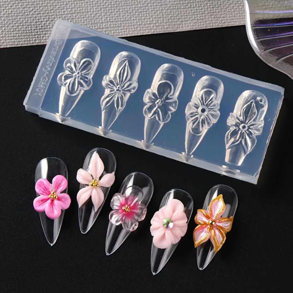 Floral 3D Nail Art Silicone Mo - Nail Art Elegant recension och pris