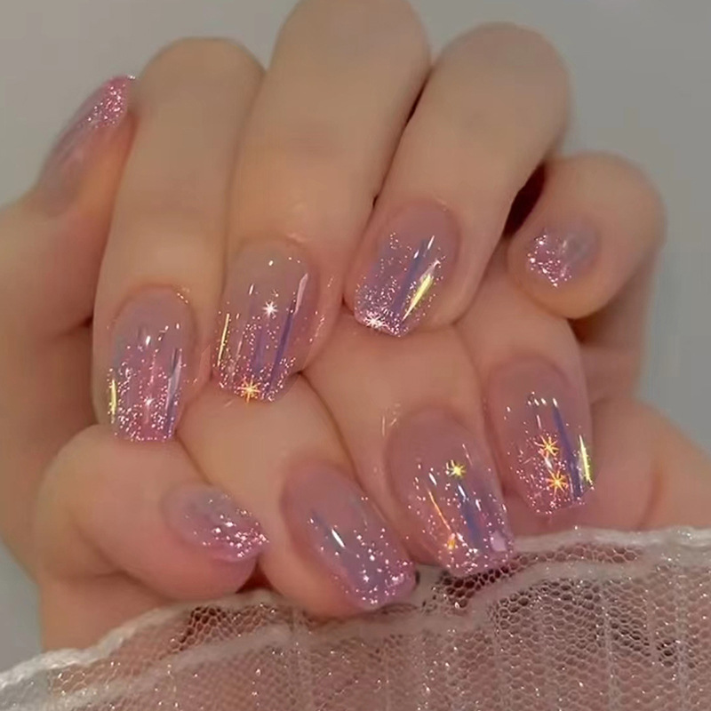 Short fake nails for women gir - Nail Art Gliter recension och pris