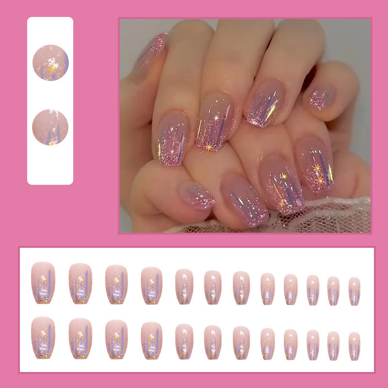 Short fake nails for women gir - Nail Art Gliter recension och pris