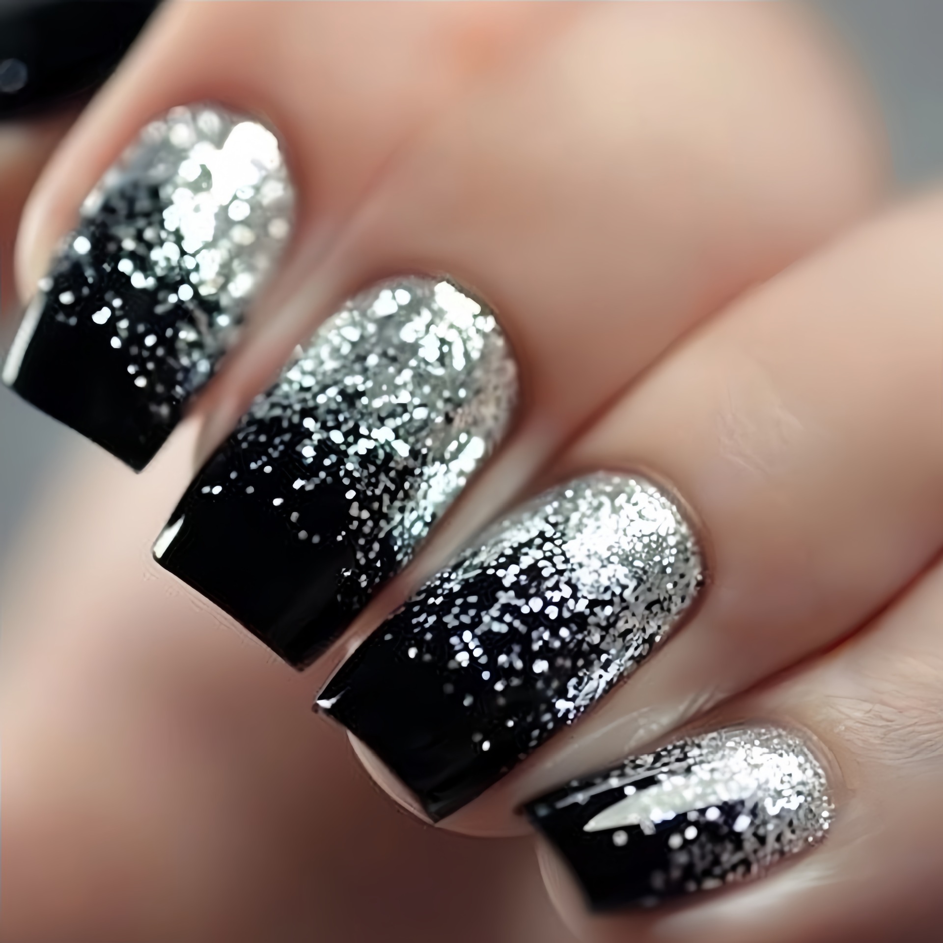 Short Medium fake nails Gradie - Nail Art Gliter recension och pris