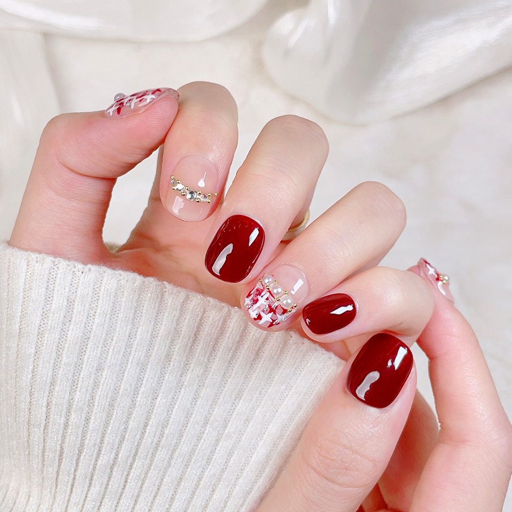 10pcs Short Square Round Handm - Nail Art Elegant recension och pris