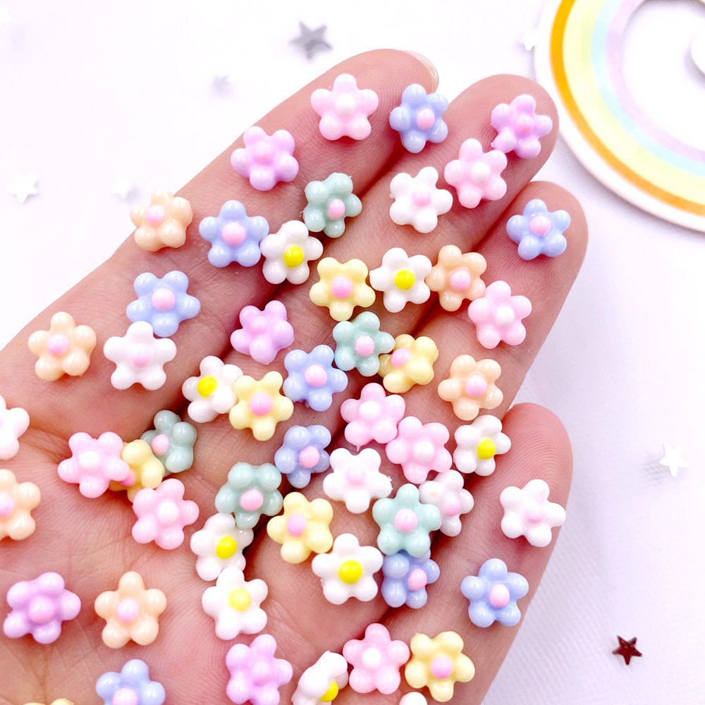 100Pcs 8mm Resin 3D Colorful K - Nail Art Xmas recension och pris