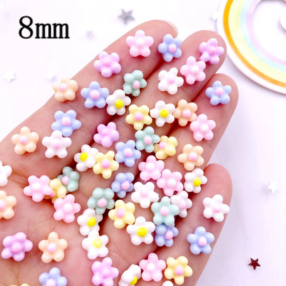 100Pcs 8mm Resin 3D Colorful K - Nail Art Xmas recension och pris