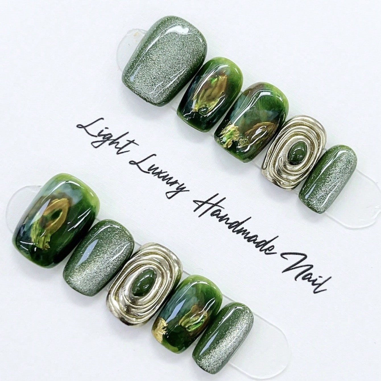 10pcs Pure Hand Pressed Short  - Nail Art Gliter recension och pris