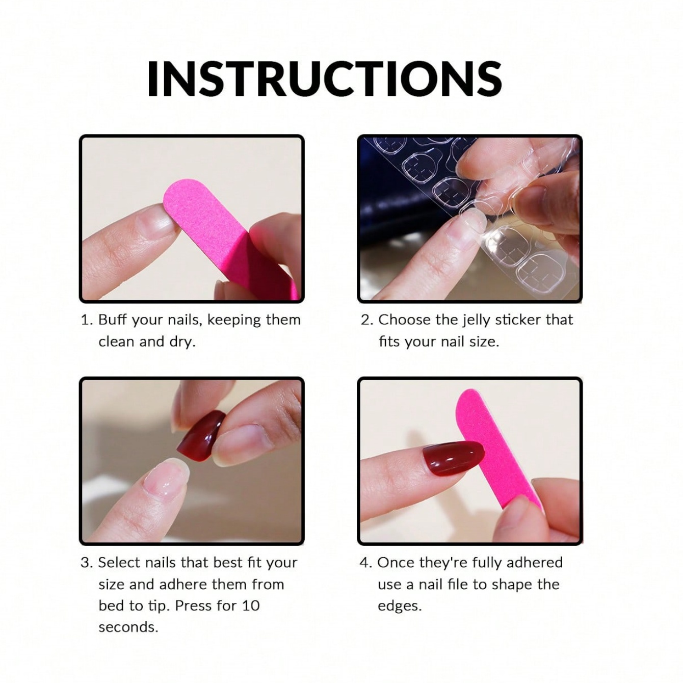 10pcs Pure Hand Pressed Short  - Nail Art Gliter recension och pris