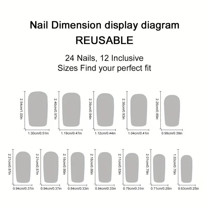 24 pieces of medium square fro - Nail Art Gliter recension och pris